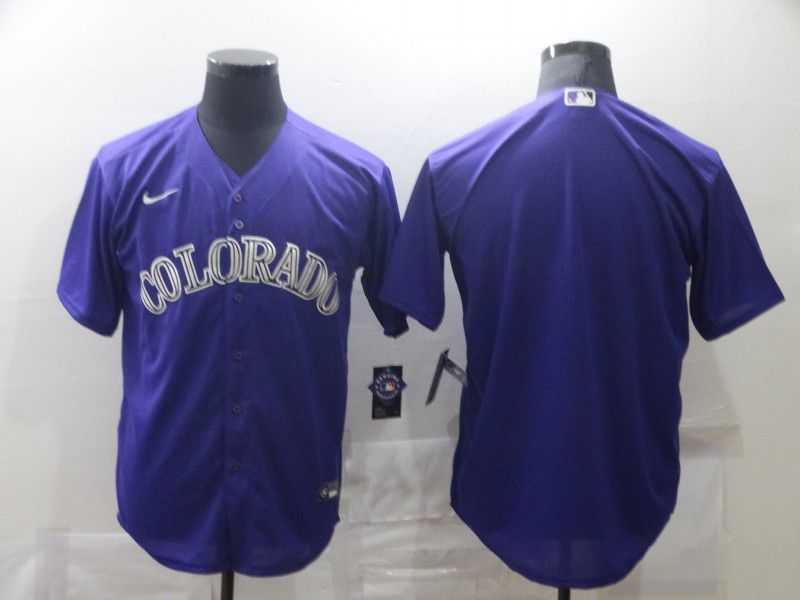 Men Colorado Rockies Blank Purple Game Nike MLB Jerseys